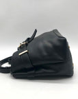 International Concepts Black Leather Nailaa Belted Crossbody