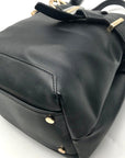 International Concepts Black Leather Nailaa Belted Crossbody