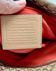 Coach Khaki And Hot Orange Tote Bag F27008