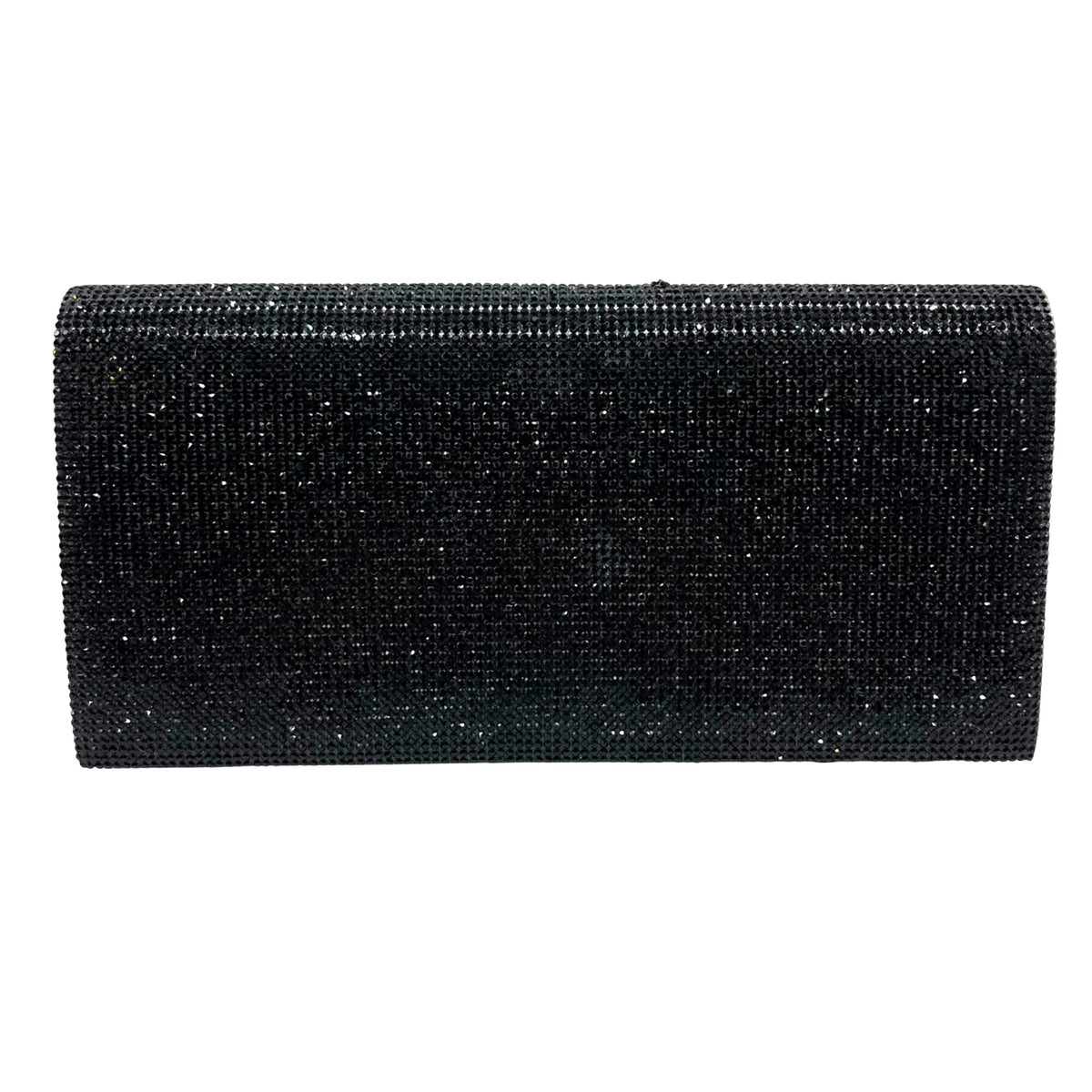 Nina Black Rhinestone Embellished Evening Clutch