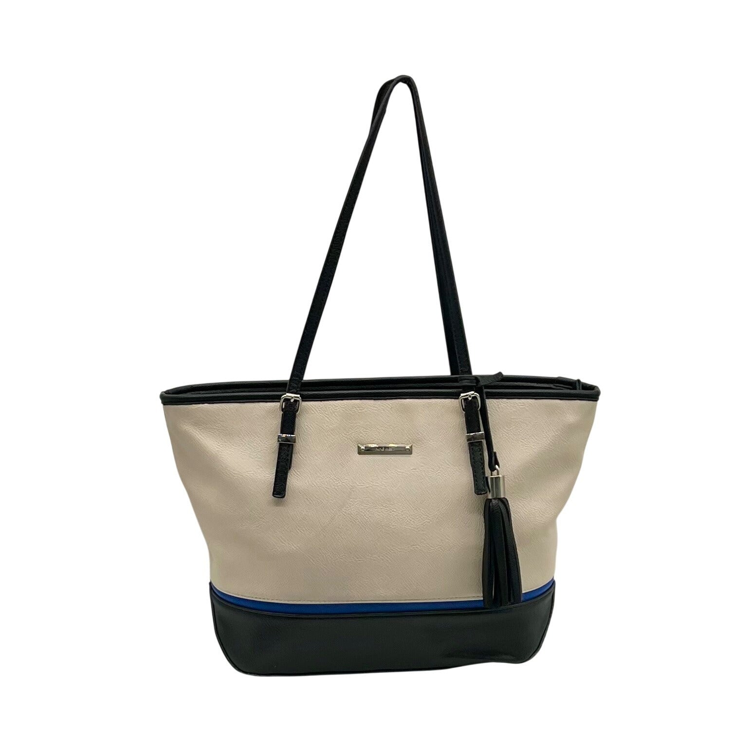 Nine West Beige Faux Leather Tote Bag