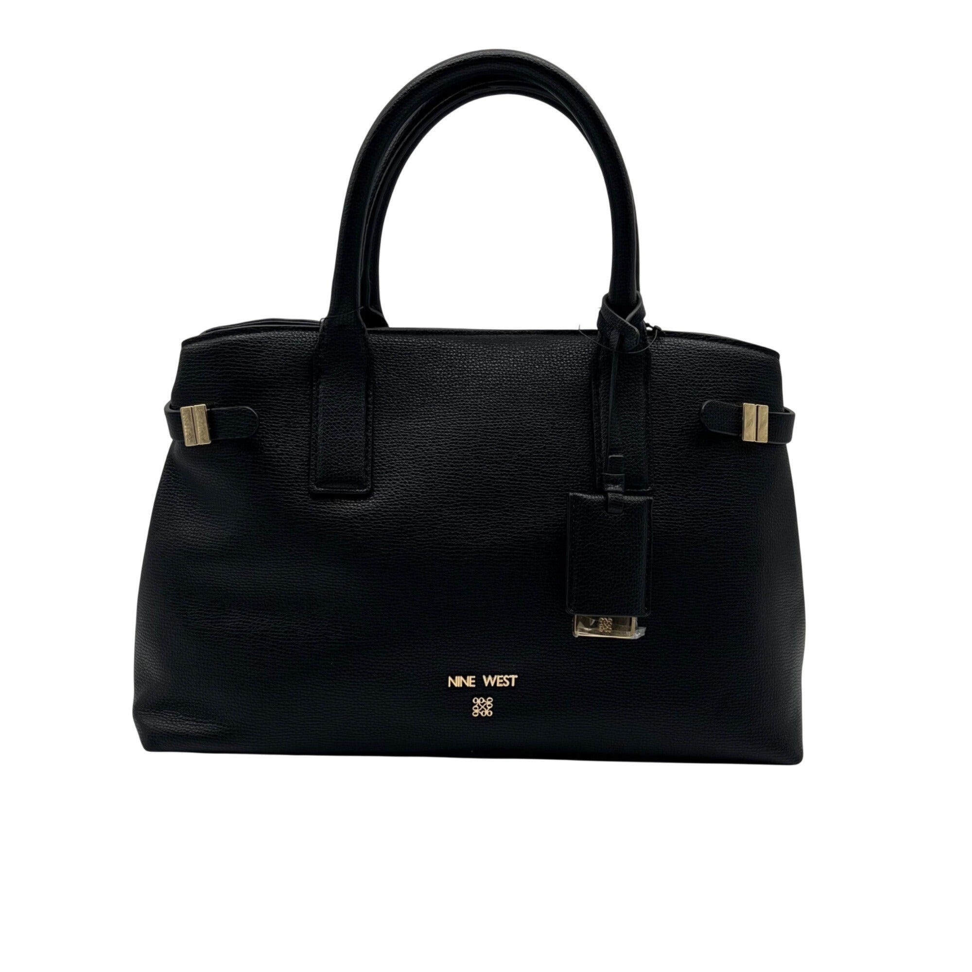 Nine West Black Faux Leather Aira Satchel