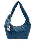 Nine West Dusty Blue Faux Leather Hobo-Style Shoulder Bag