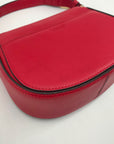 Lauren Ralph Lauren Tanner Red Leather Small Crossbody Bag