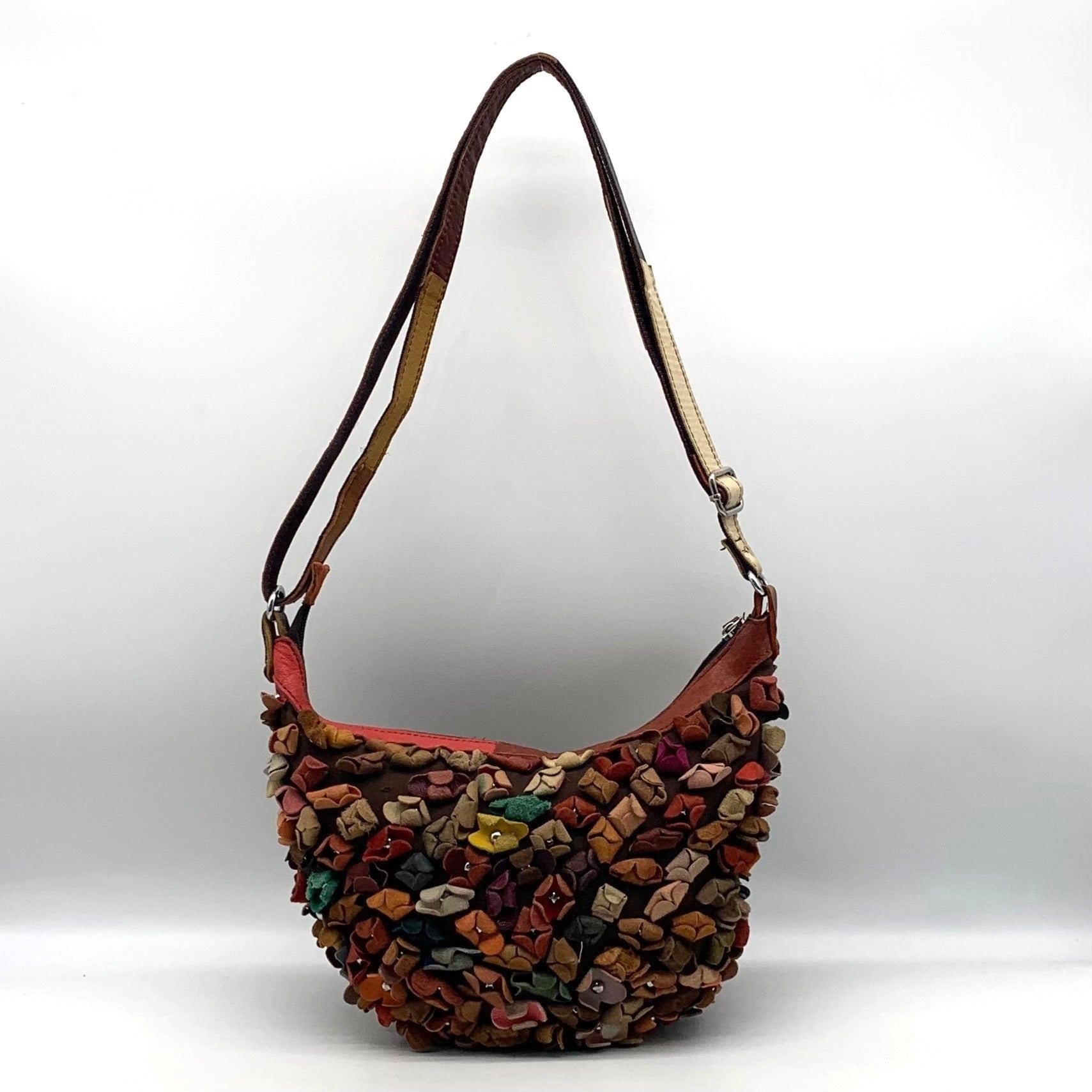 Charmés Multicolor Floral Appliqué Boho-chic Crossbody Bag