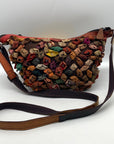 Charmés Multicolor Floral Appliqué Boho-chic Crossbody Bag