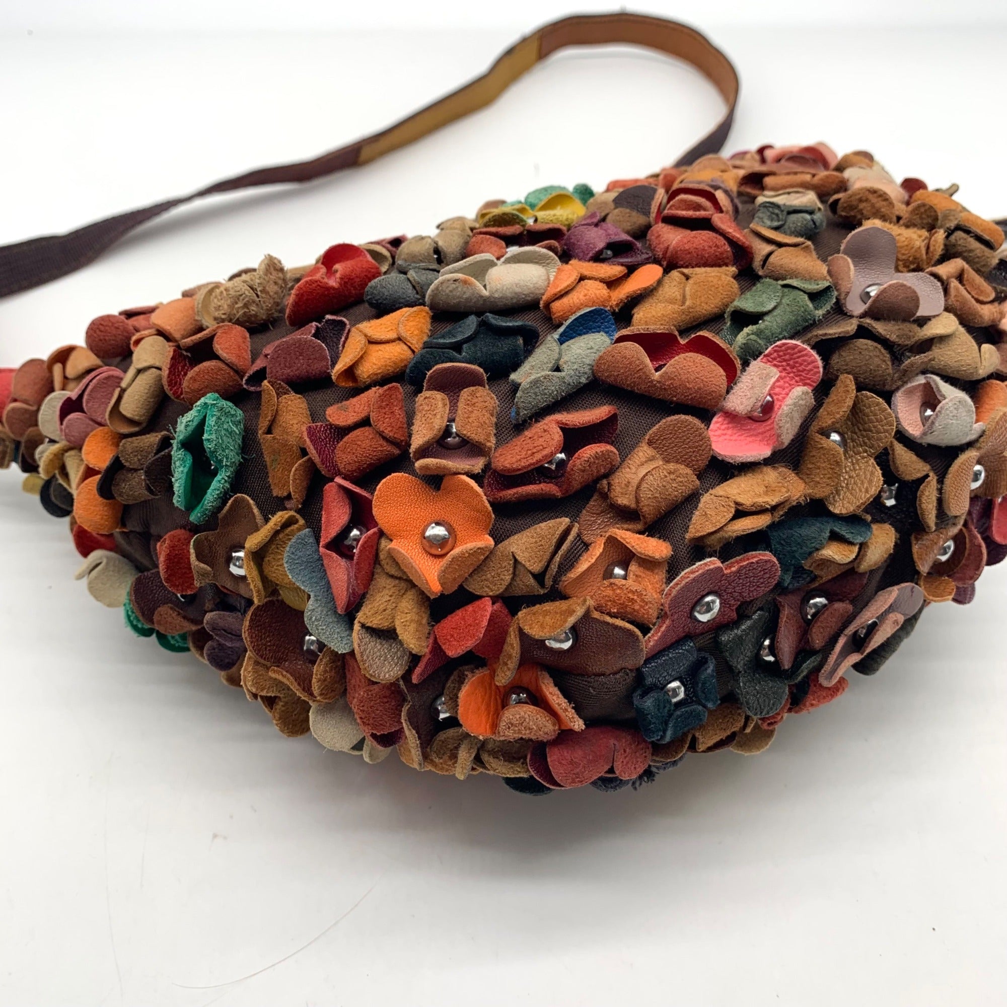 Charmés Multicolor Floral Appliqué Boho-chic Crossbody Bag