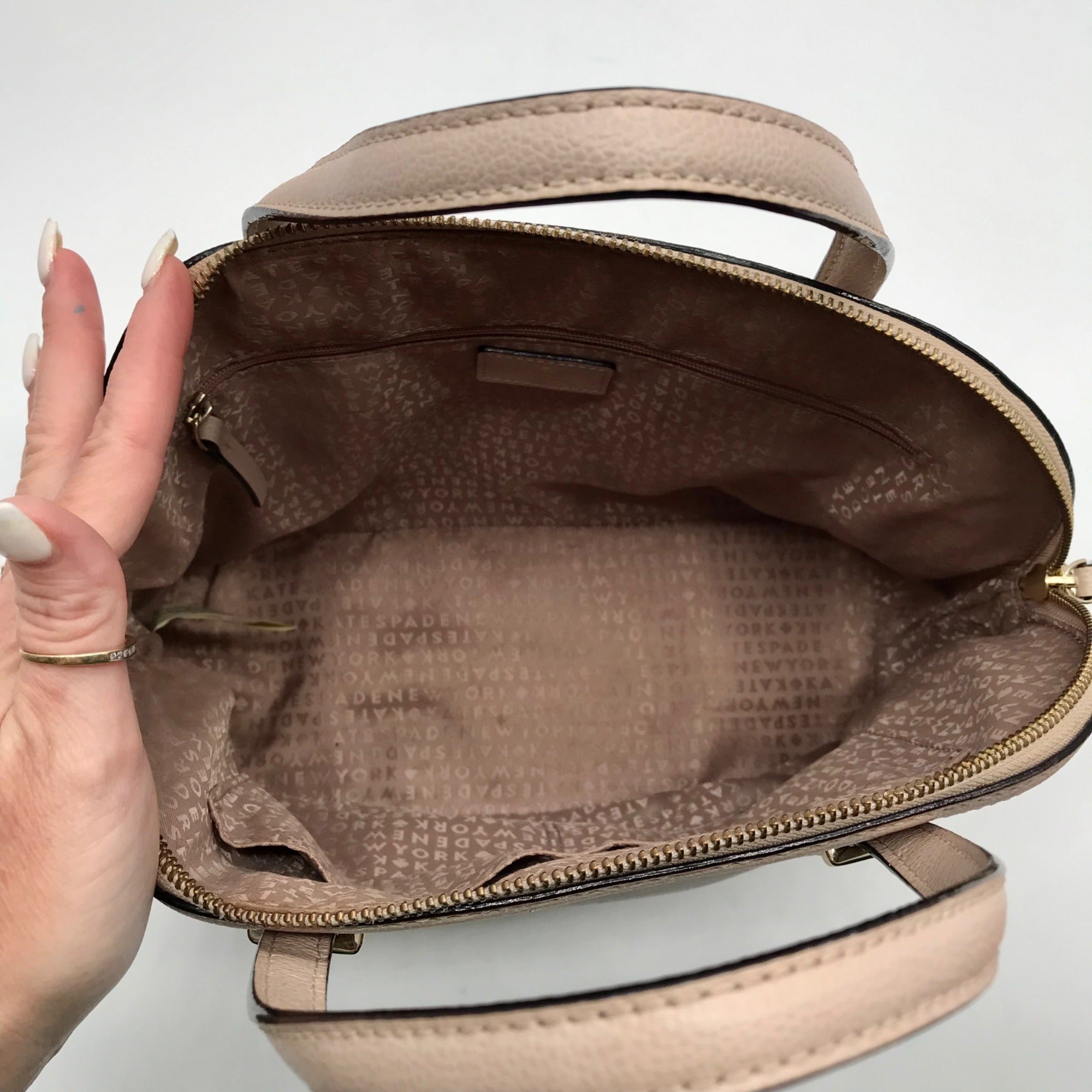 Kate Spade Blush Leather Dome Crossbody Bag