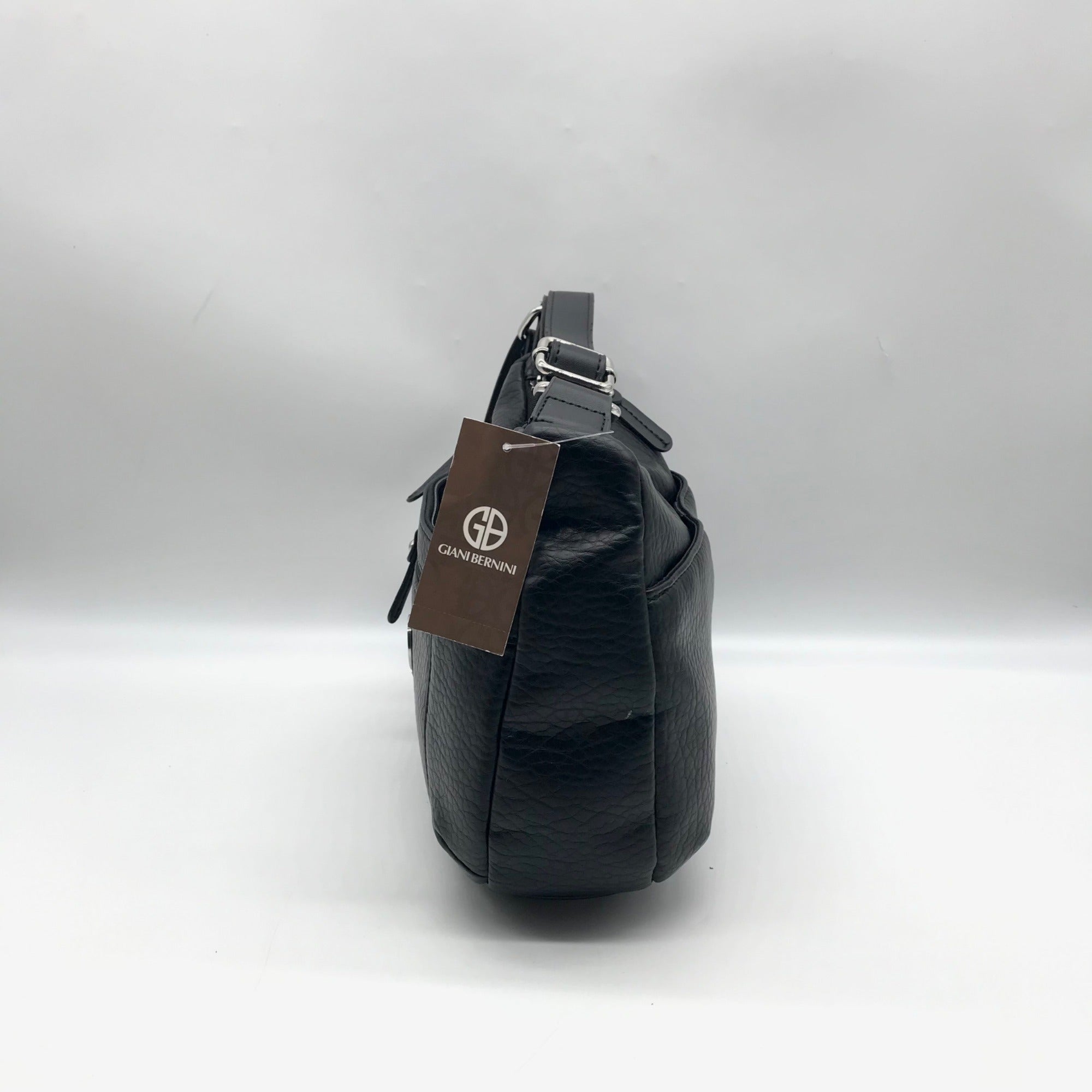 Giani Bernini Black Faux Leather Hobo Bag