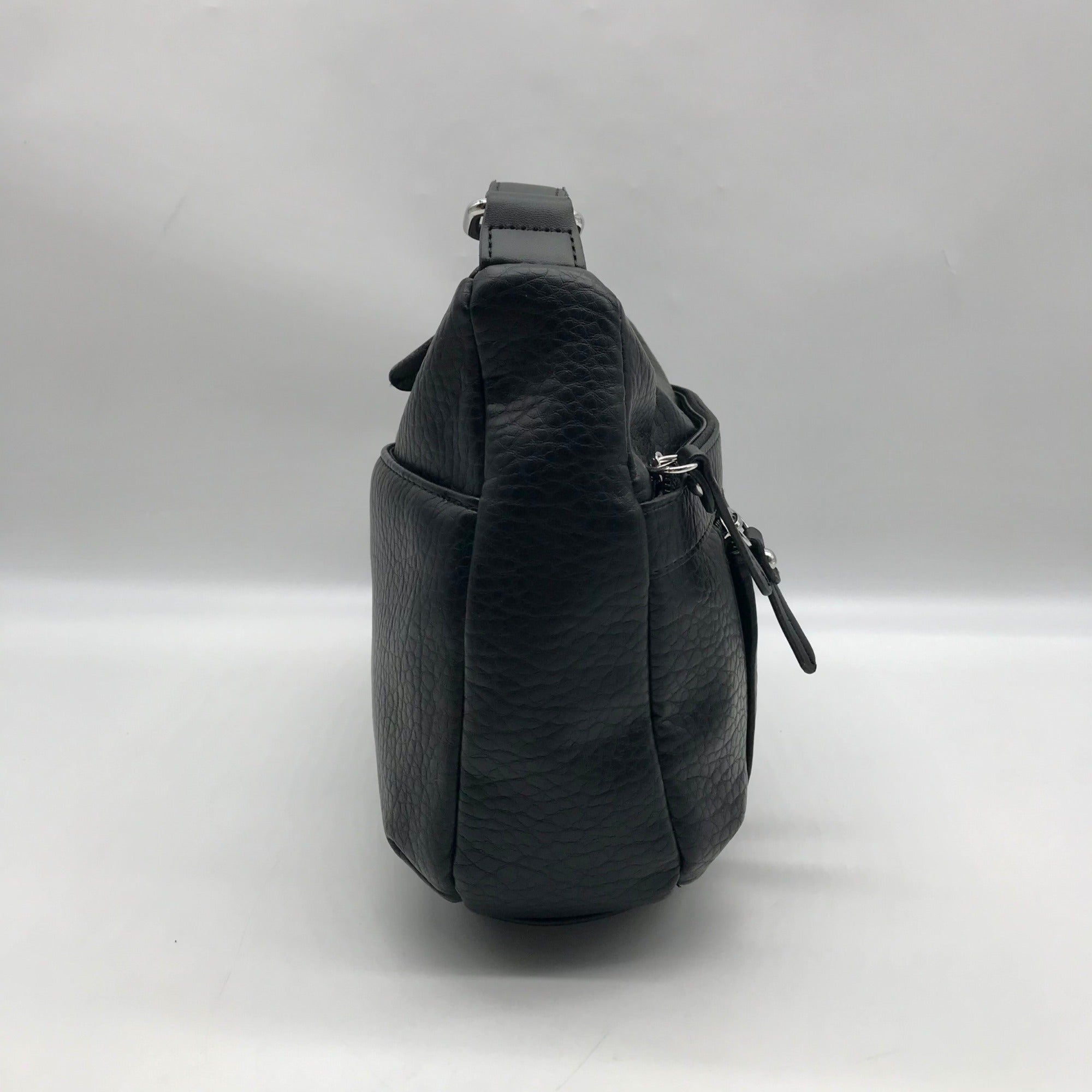 Giani Bernini Black Faux Leather Hobo Bag