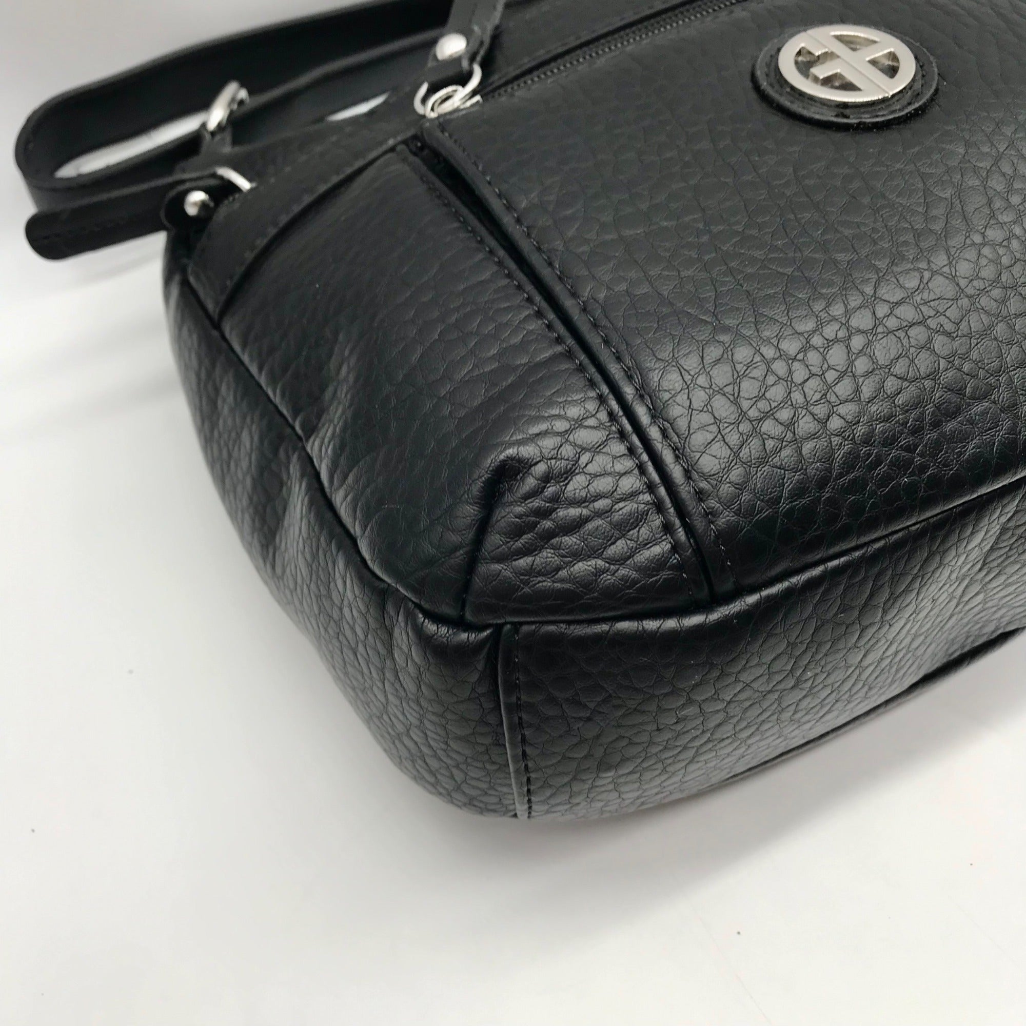 Giani Bernini Black Faux Leather Hobo Bag