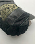 Canalli Black Velvet & Leather Embellished Clutch