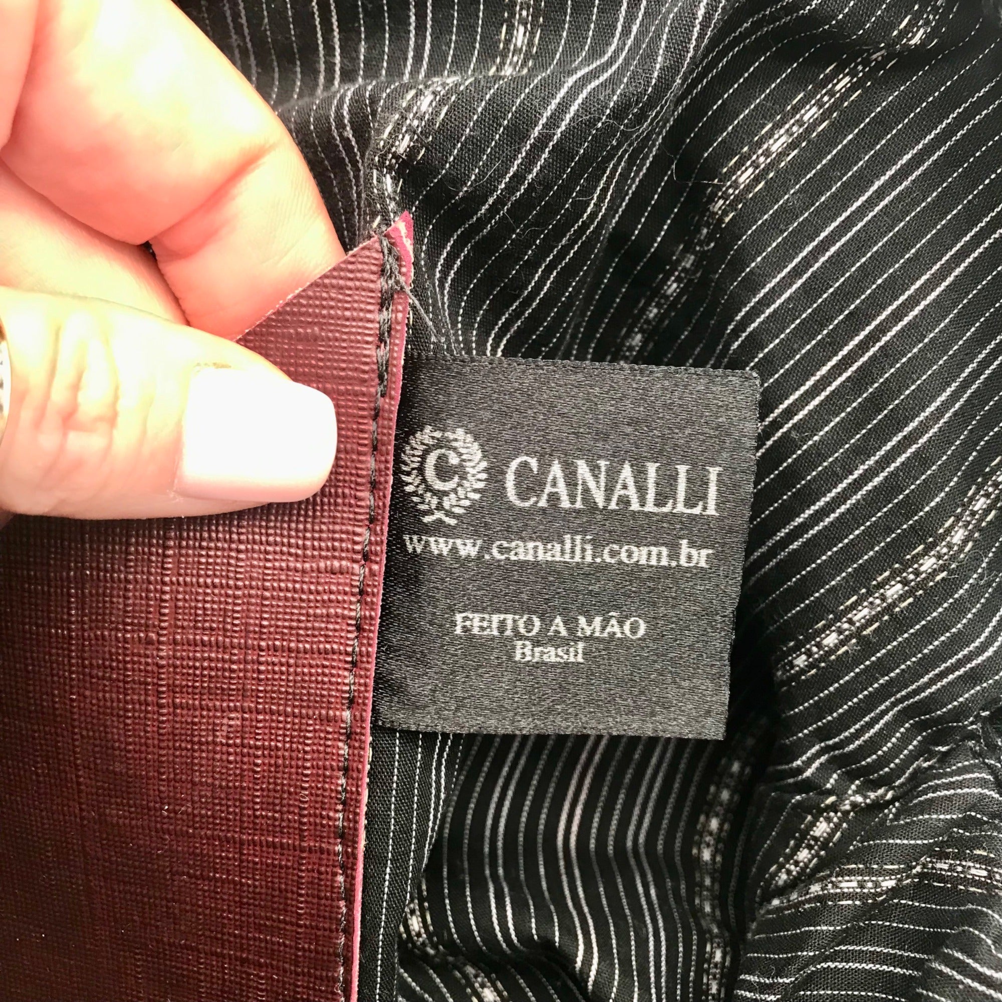 Canalli Black Velvet &amp; Leather Embellished Clutch