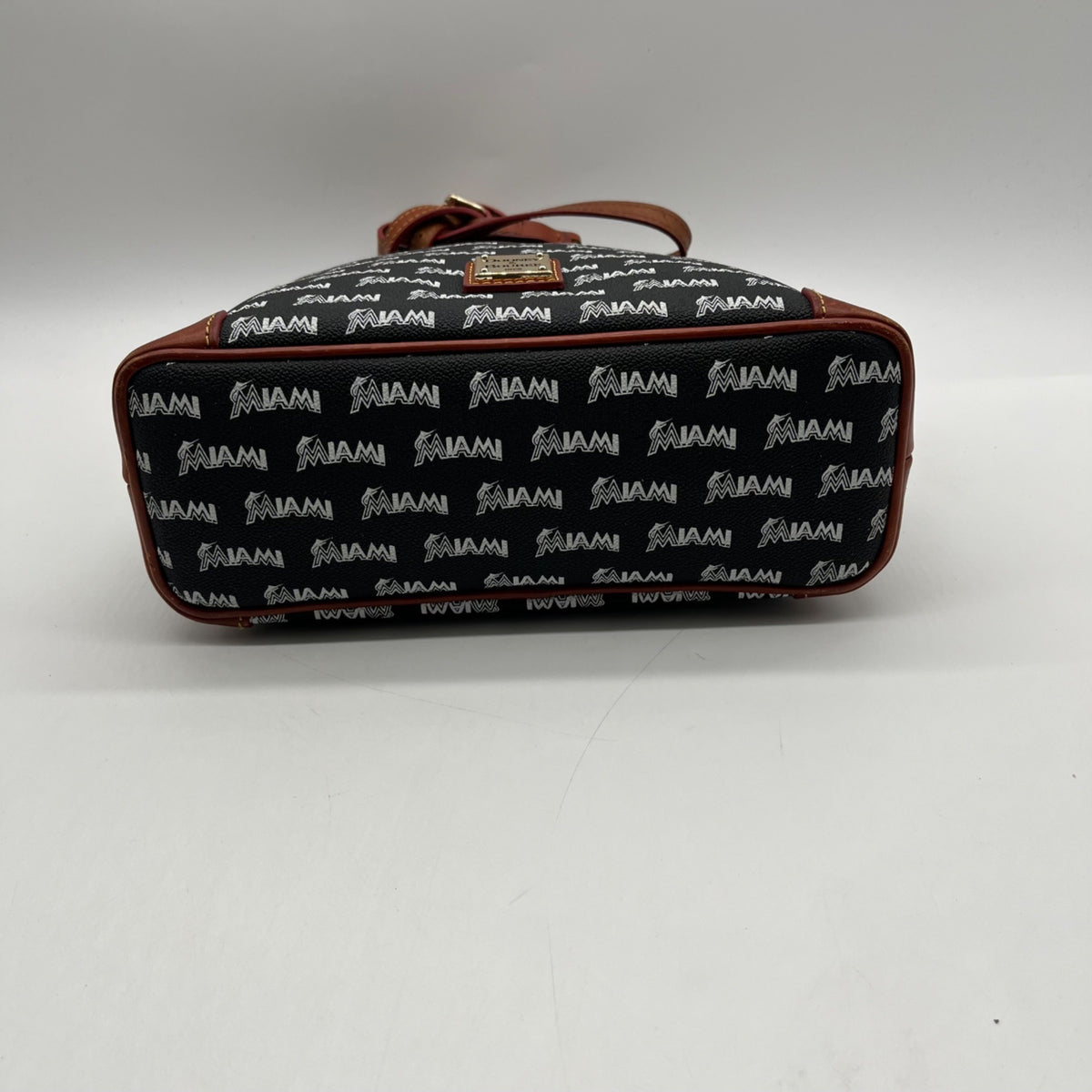 Dooney &amp; Bourke Black And White Miami Dolphins Crossbody Set