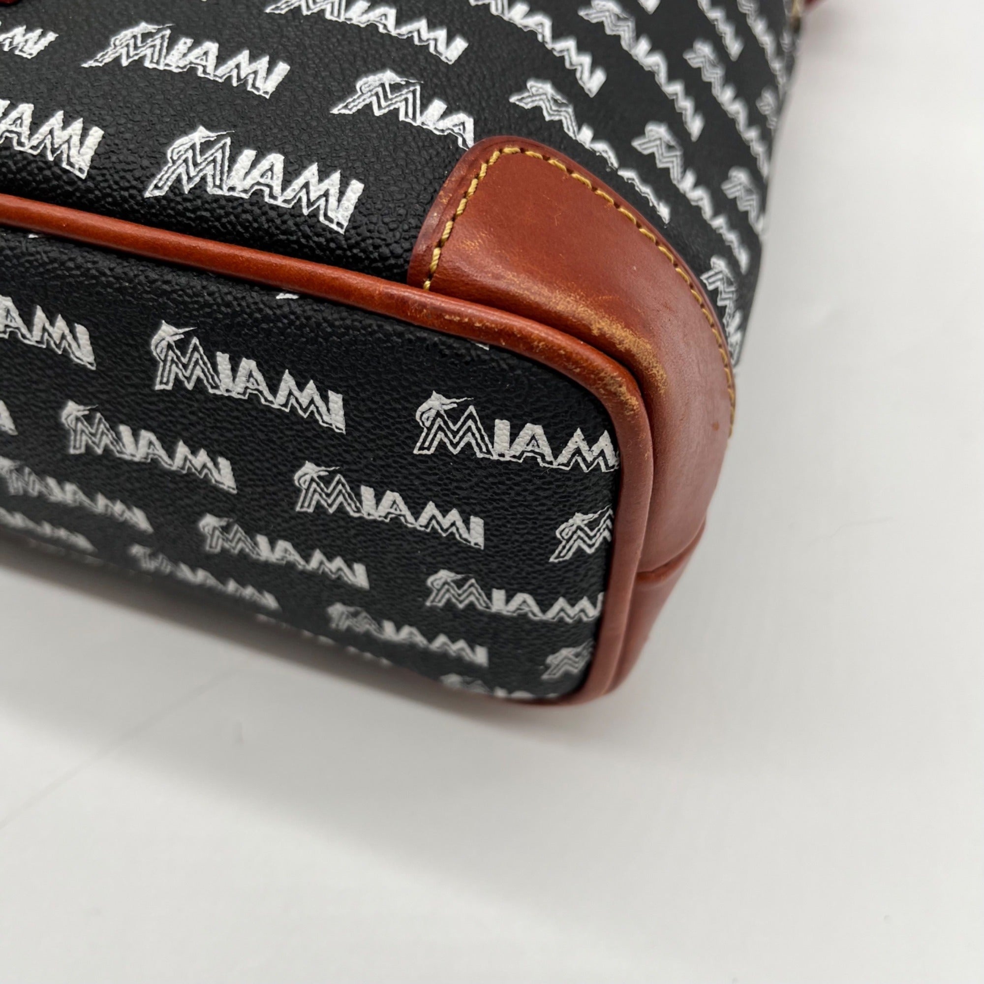 Dooney &amp; Bourke Black And White Miami Dolphins Crossbody Set