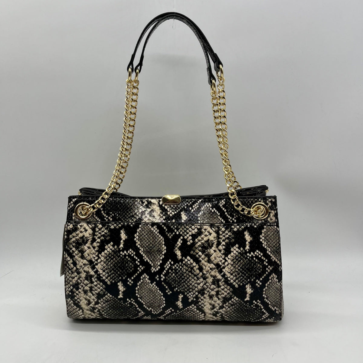I.N.C. International Concepts Grey/Black Snakeskin Salee Medium Shoulder Bag