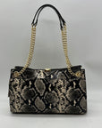 I.N.C. International Concepts Grey/Black Snakeskin Salee Medium Shoulder Bag