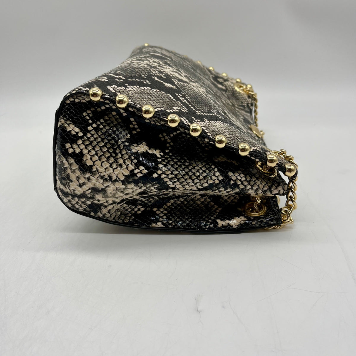 I.N.C. International Concepts Grey/Black Snakeskin Salee Medium Shoulder Bag