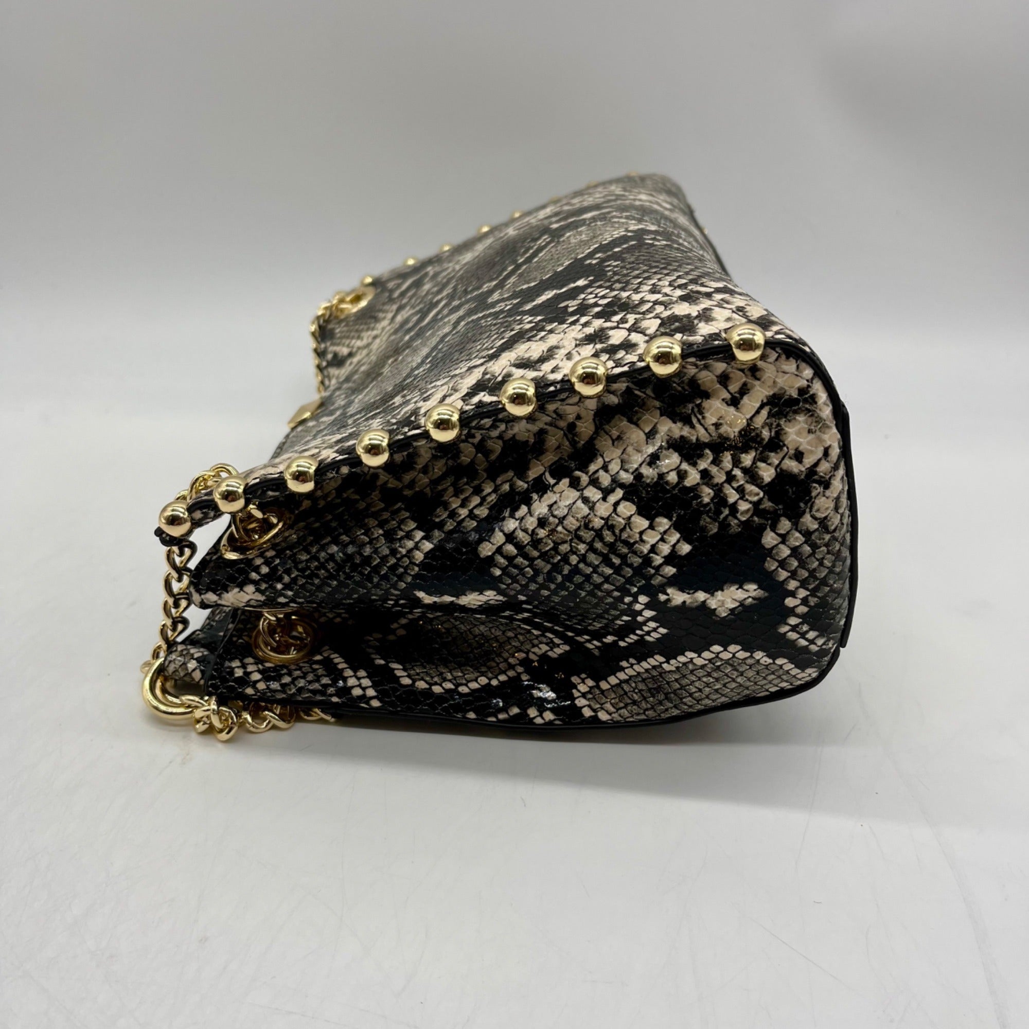 I.N.C. International Concepts Grey/Black Snakeskin Salee Medium Shoulder Bag