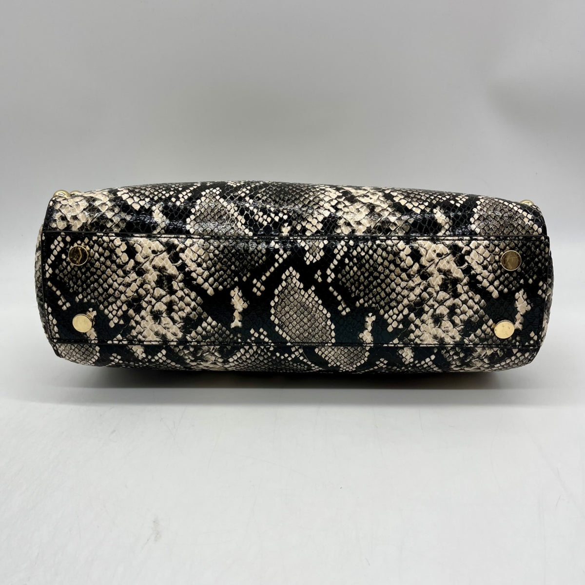 I.N.C. International Concepts Grey/Black Snakeskin Salee Medium Shoulder Bag