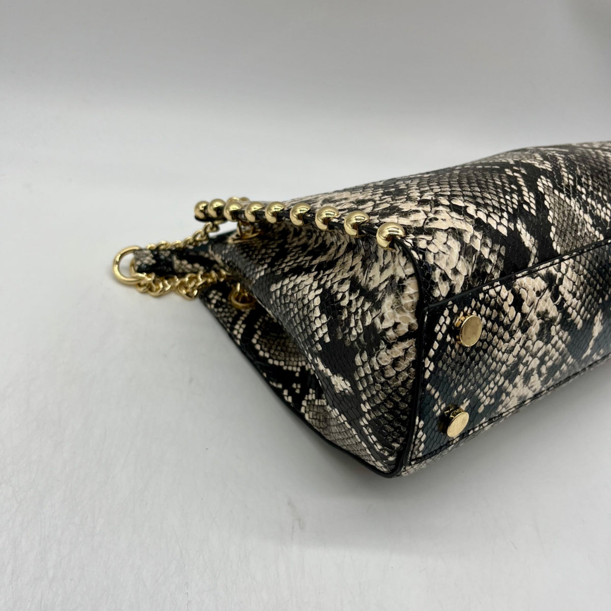 I.N.C. International Concepts Grey/Black Snakeskin Salee Medium Shoulder Bag