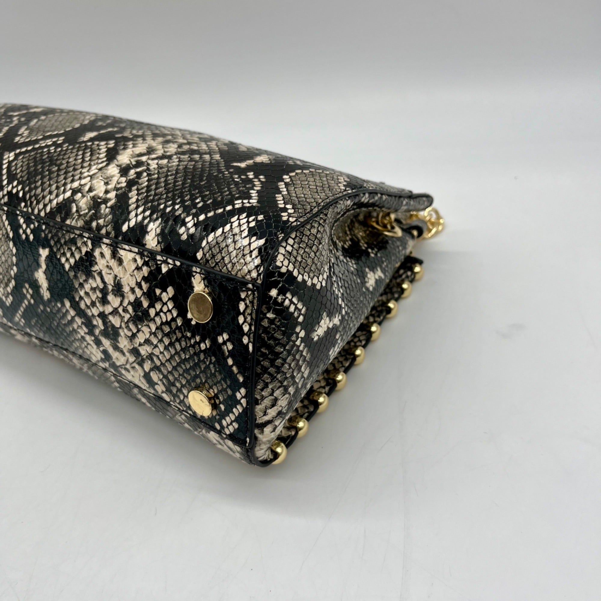 I.N.C. International Concepts Grey/Black Snakeskin Salee Medium Shoulder Bag