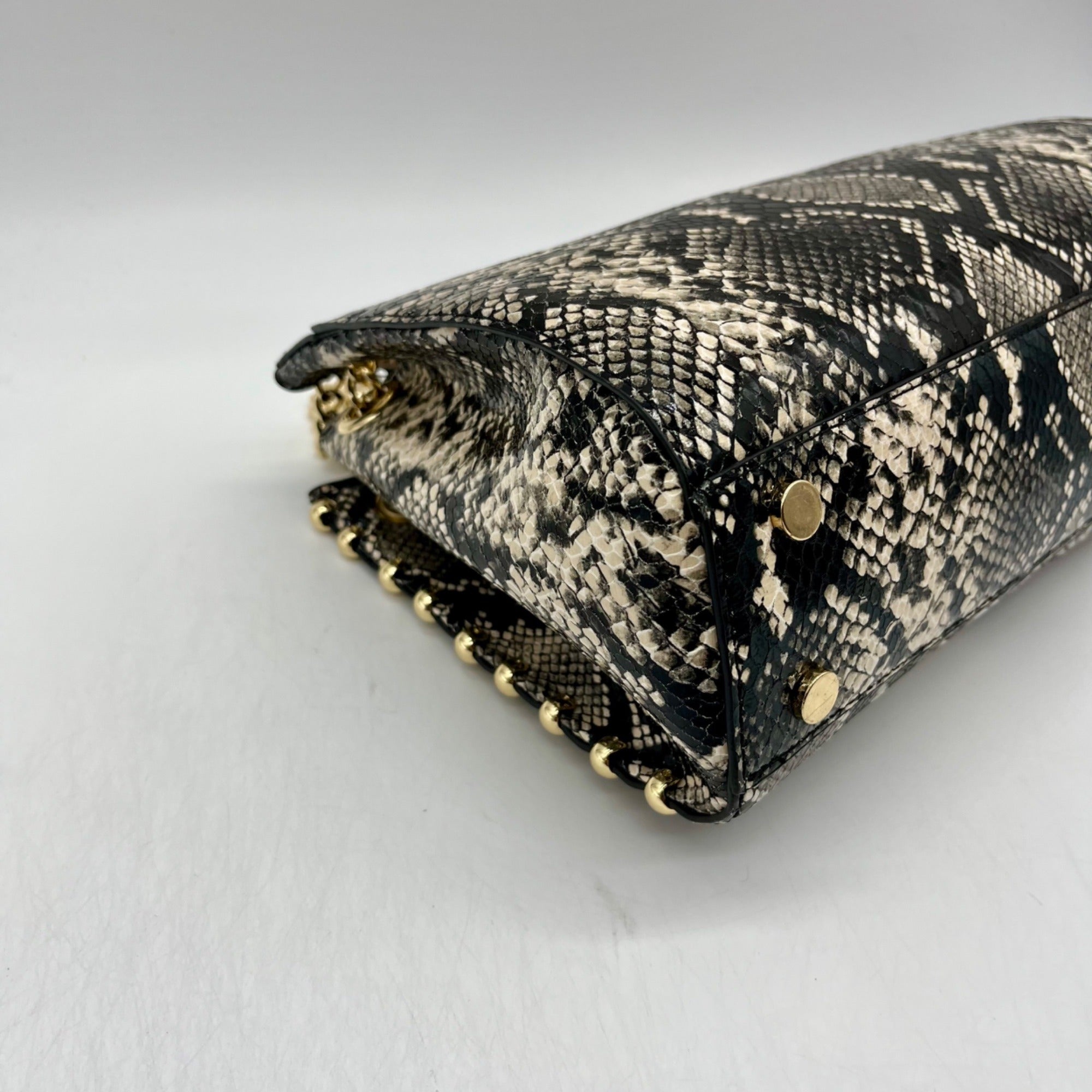 I.N.C. International Concepts Grey/Black Snakeskin Salee Medium Shoulder Bag