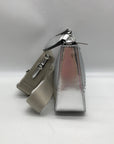 Michael Kors Silver Leather Jet Set Travel Tech Crossbody Bag