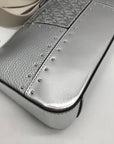 Michael Kors Silver Leather Jet Set Travel Tech Crossbody Bag