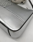 Michael Kors Silver Leather Jet Set Travel Tech Crossbody Bag