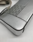 Michael Kors Silver Leather Jet Set Travel Tech Crossbody Bag