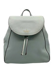 Kate Spade Blue Pebbled Leather Leila Large Flap Backpack