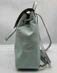 Kate Spade Blue Pebbled Leather Leila Large Flap Backpack