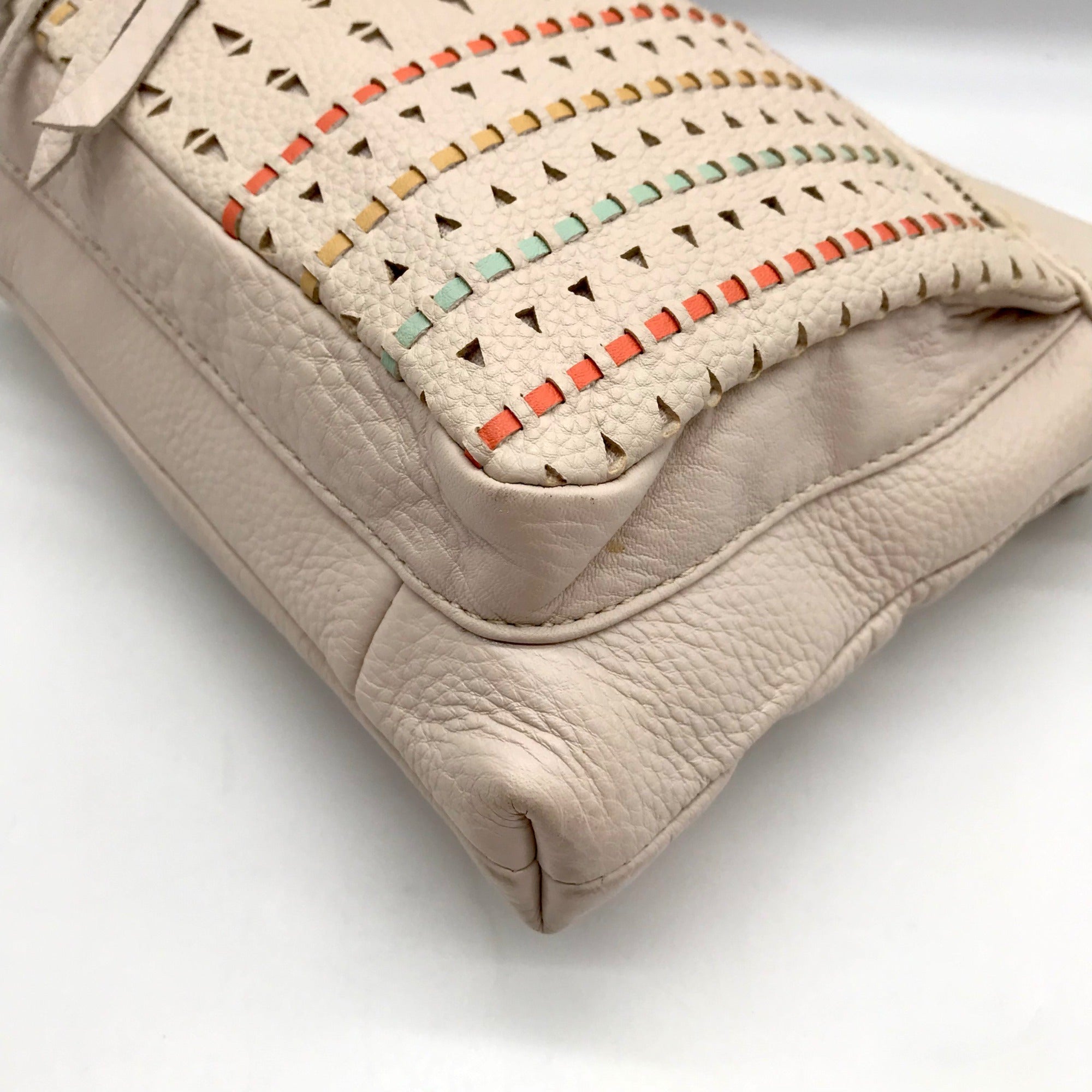 The Sak Off-White Pebbled Leather Sanibel Crossbody Bag