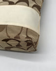 Coach Beige Signature C Monogram Canvas Stripe Shoulder Bag F13674