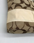 Coach Beige Signature C Monogram Canvas Stripe Shoulder Bag F13674