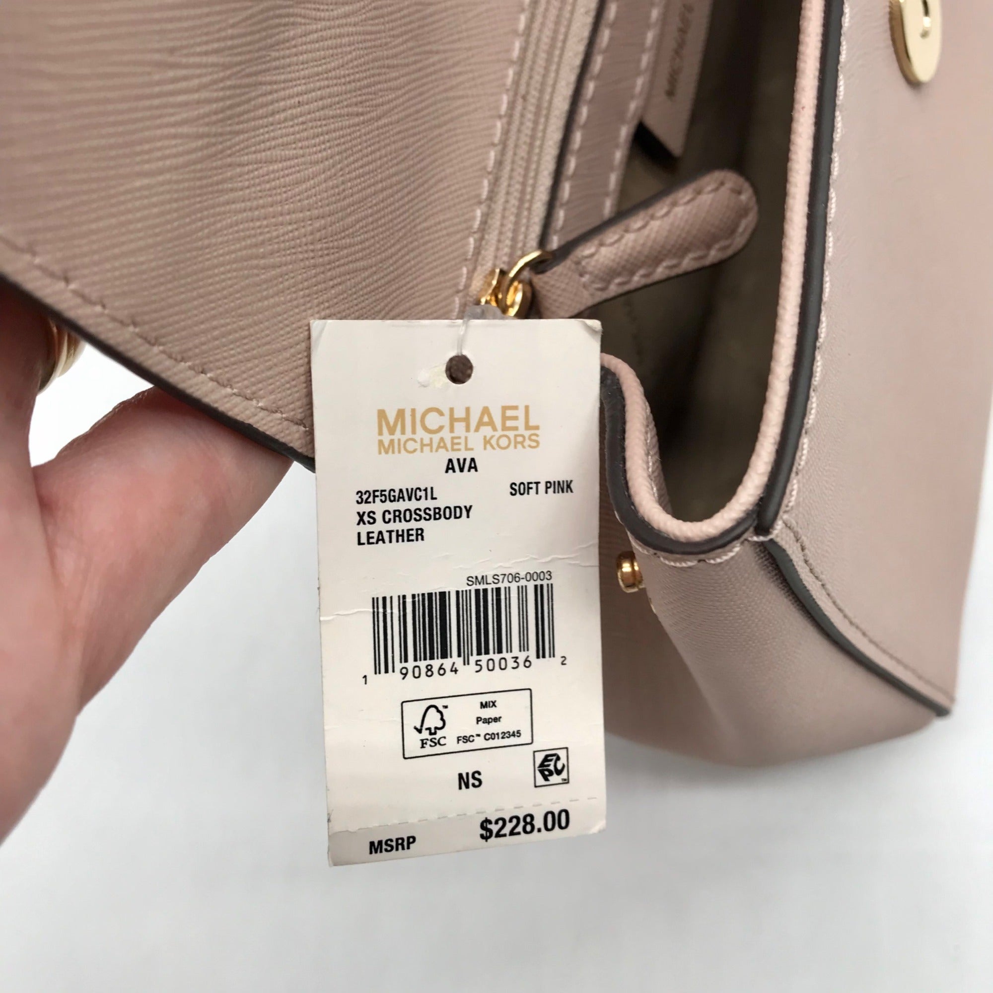 Michael Kors Soft Pink Saffiano Leather Ava Convertible Satchel