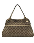 Gucci Brown and Beige Monogram GG Canvas Eclipse Shoulder Bag