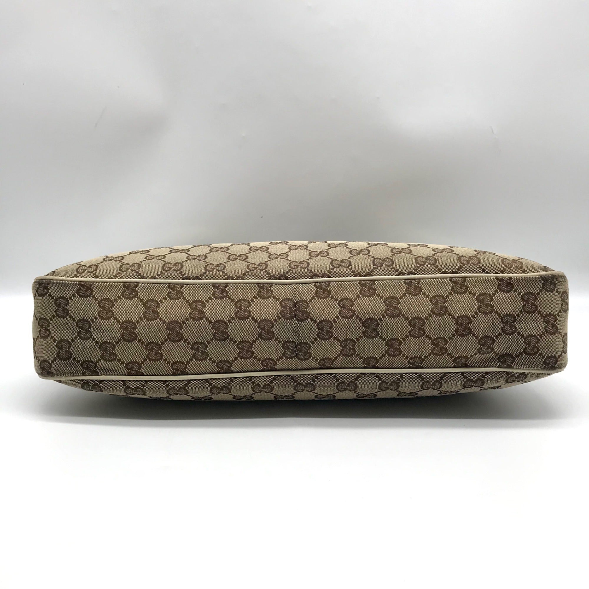 Gucci Brown and Beige Monogram GG Canvas Eclipse Shoulder Bag