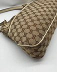 Gucci Brown and Beige Monogram GG Canvas Eclipse Shoulder Bag