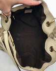 Gucci Brown and Beige Monogram GG Canvas Eclipse Shoulder Bag