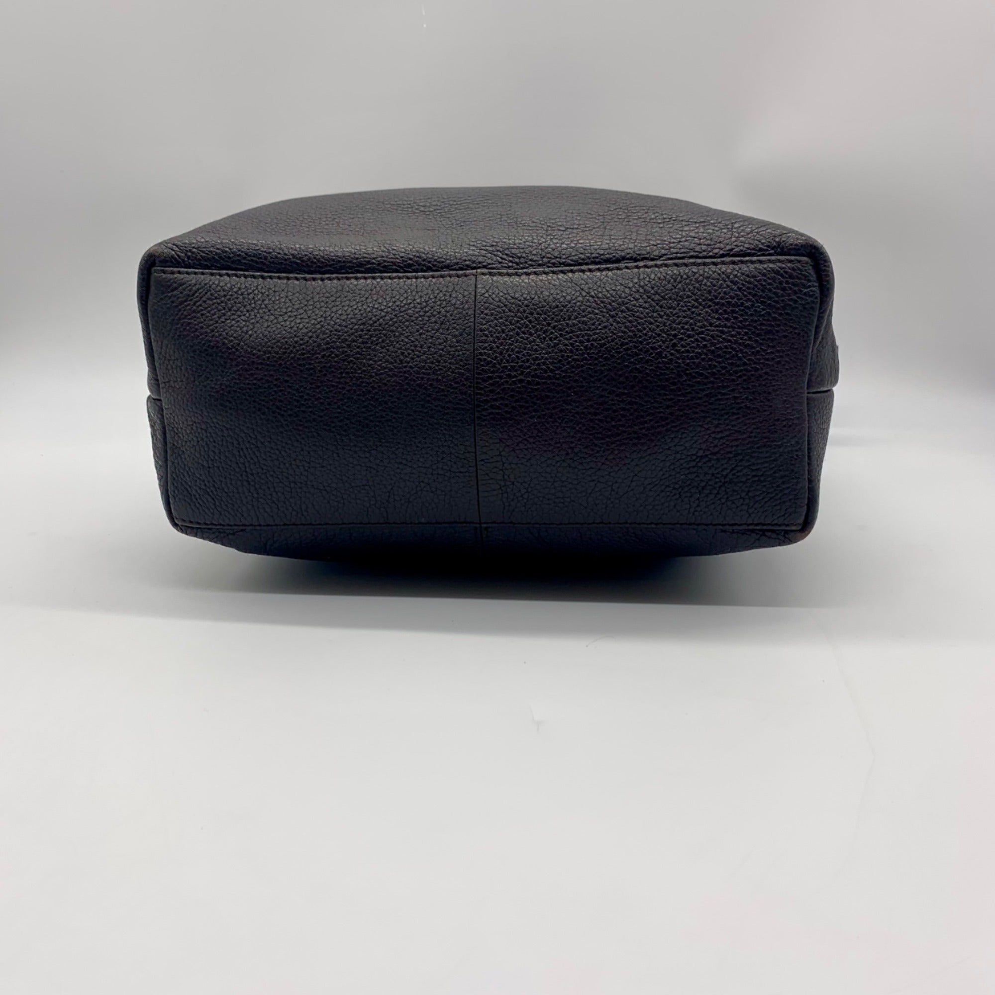 Tommy Hilfiger Black Pebbled Leather Tote Bag