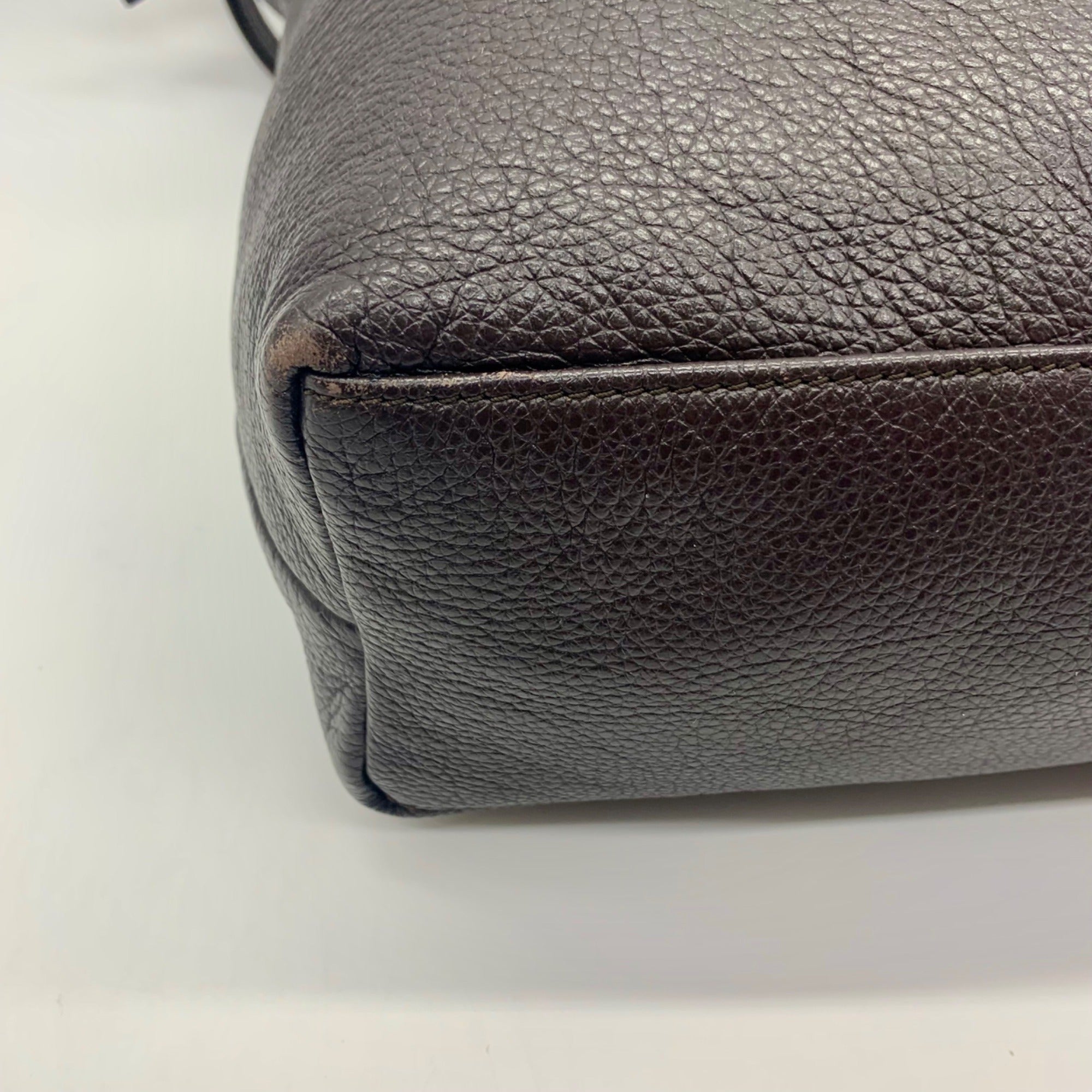 Tommy Hilfiger Black Pebbled Leather Tote Bag