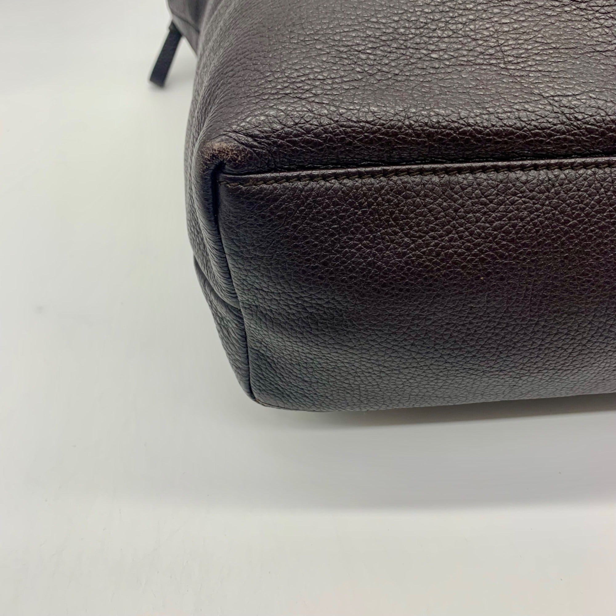 Tommy Hilfiger Black Pebbled Leather Tote Bag