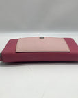 Michael Kors Pink Saffiano Leather Wristlet Clutch