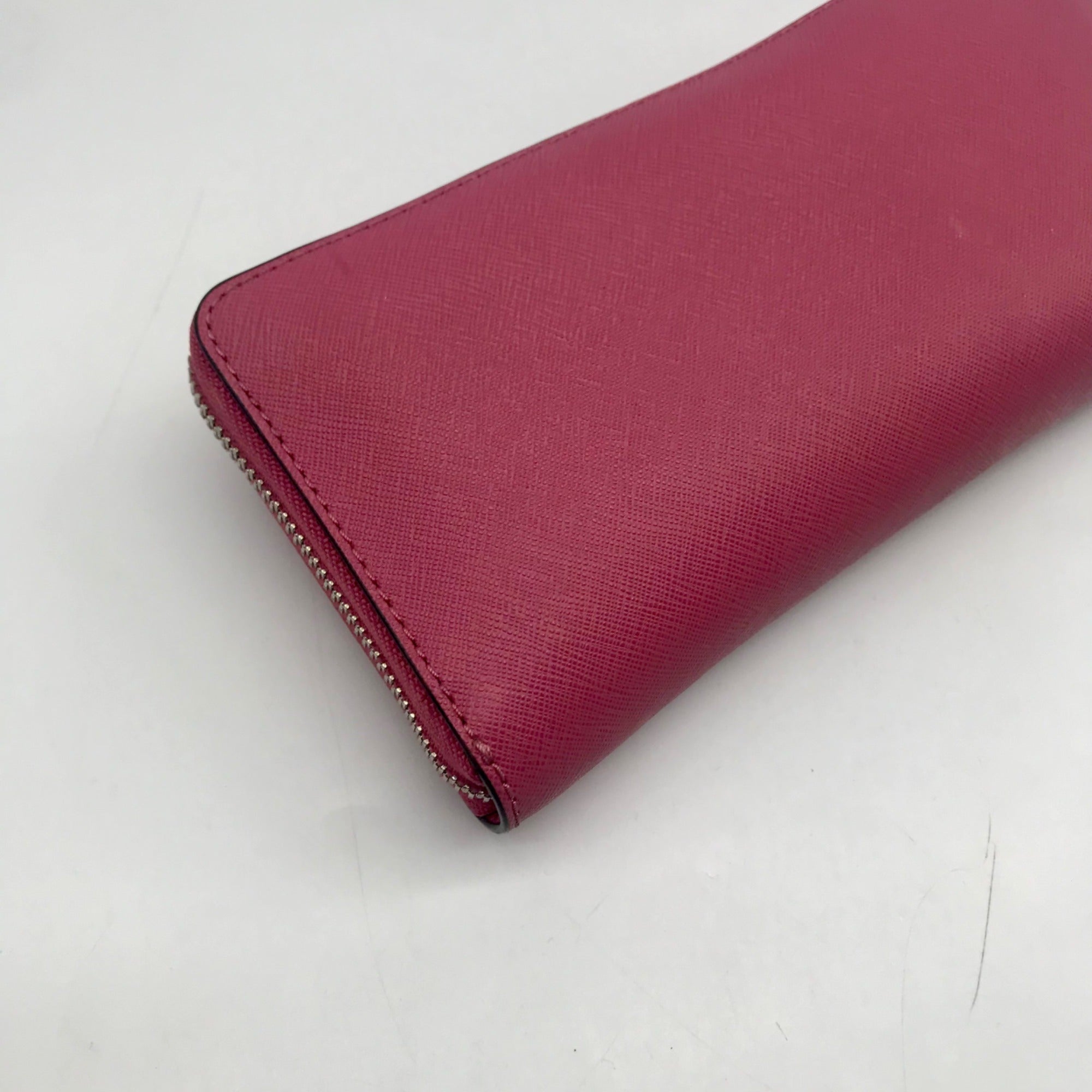 Michael Kors Pink Saffiano Leather Wristlet Clutch