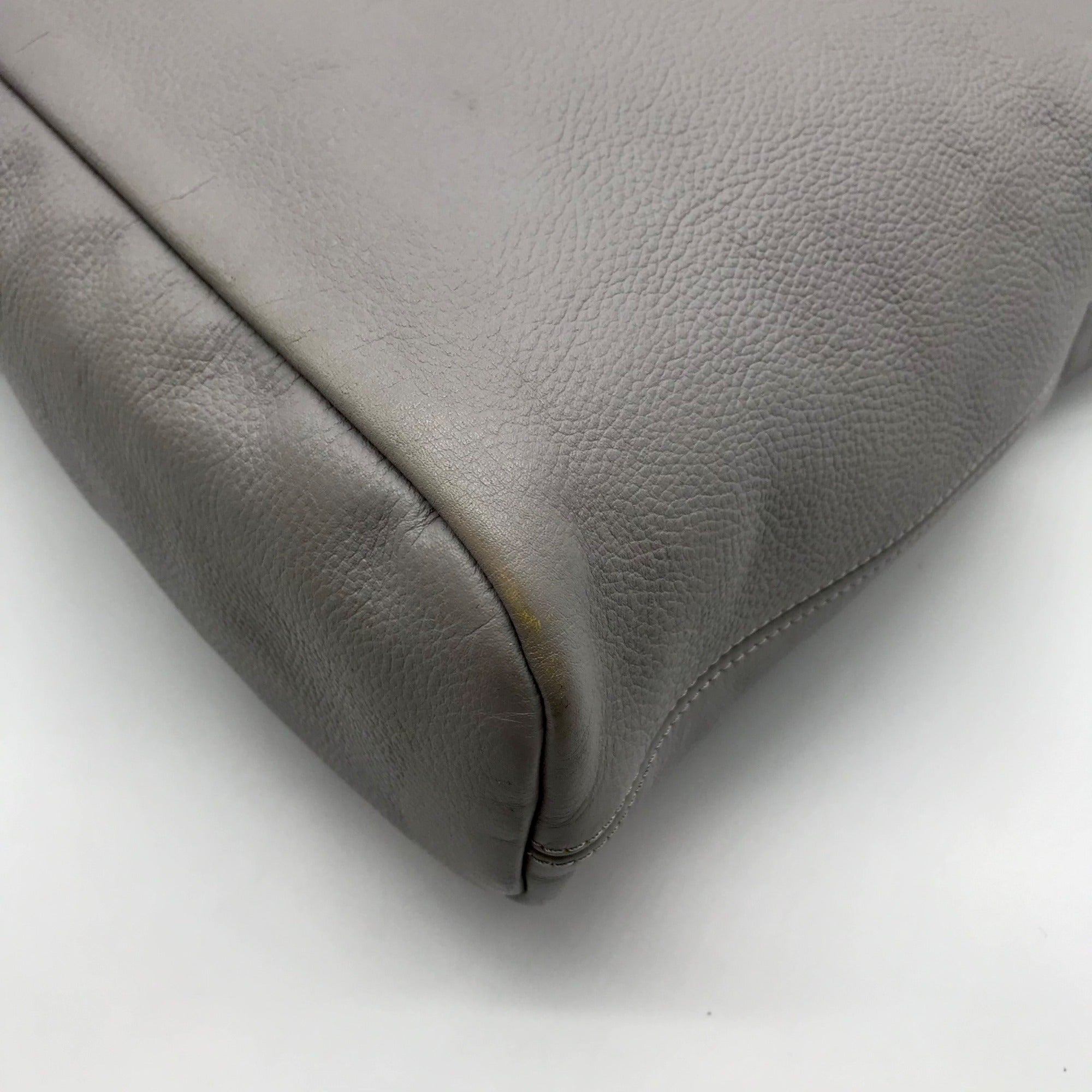 Henri Bendel Gray Pebbled Leather Hobo Bag