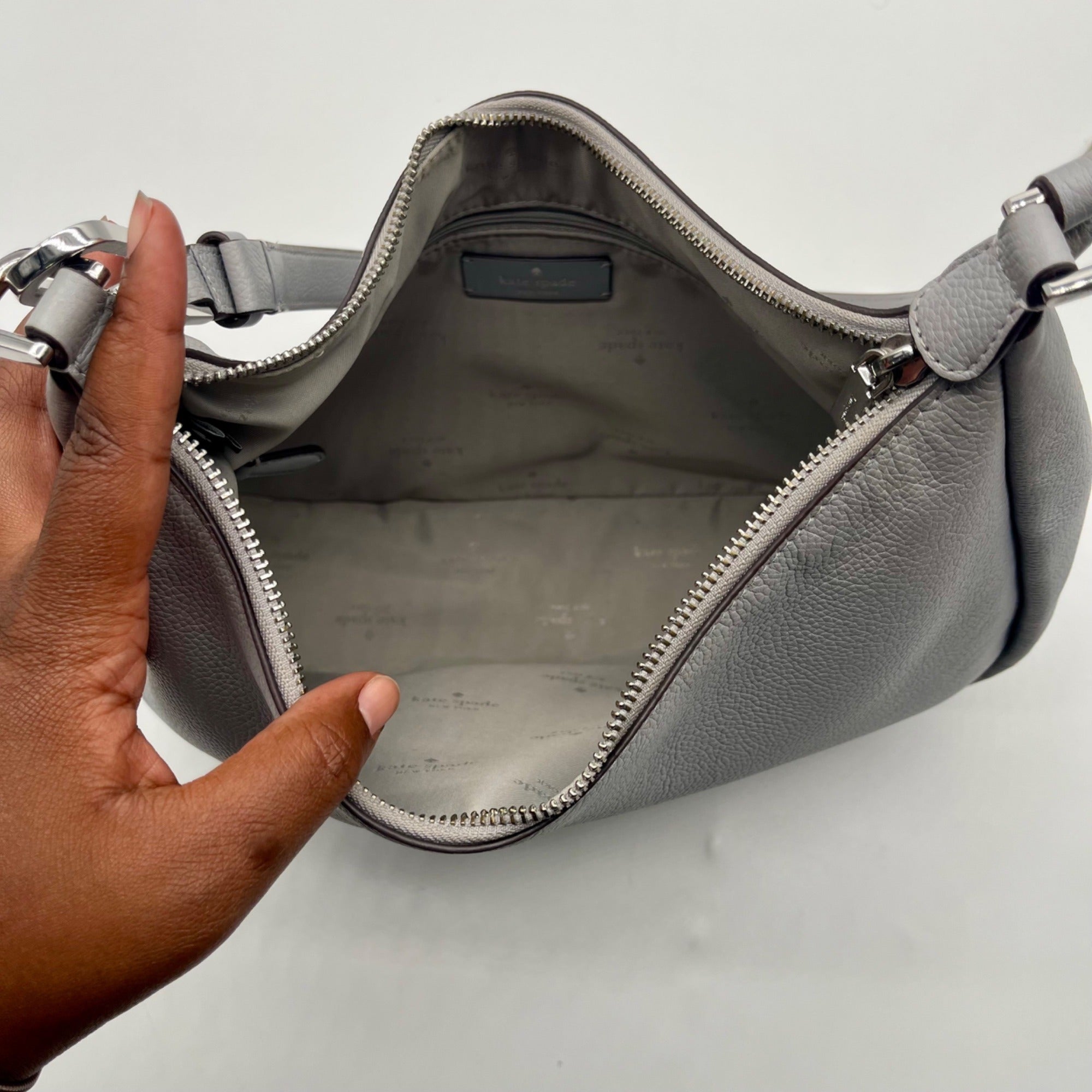 Kate Spade Grey Kayla Large Shoulder Bag