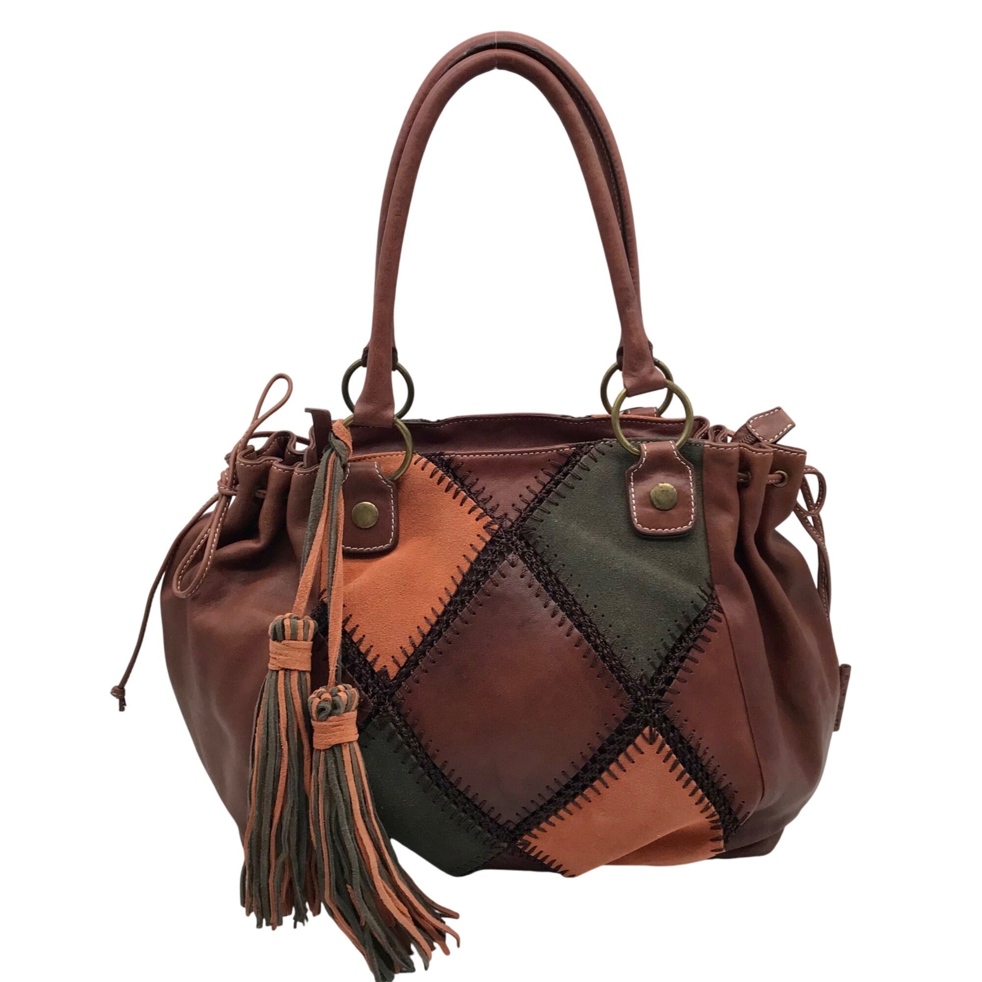 Nype Terra Cotta Patchwork Leather Kings Road Shoulder Bag