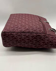 Michael Kors Purple Monogram Blaire Large Logo Chain Tote Bag